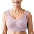 thumbnail image 4 of Sngxgn Women's Sports Bra Curvy Bra Moderate Support Bra Low Cut Sports Bra for Women(Purple,XXL), 4 of 4