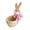 Pink, variant on Easter Bunny Straw Woven Basket Hand-Woven Rabbit Shaped Egg Storage Baskets Mini Easter Candy Basket for Party Spring Home Decor