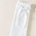 thumbnail image 4 of Toddler Girls Knee Hight Stocking Solid Color Bowknot Soft Long Socks 2-8 Years, 4 of 6
