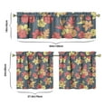 thumbnail image 6 of Rustic Wildflower Curtains 24 Inch - 3 Panel Farmhouse Boho Set with Vintage Floral Design, Country Kitchen Window Drapes, 6 of 6