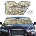 thumbnail image 2 of Haiem Vineyard Landscape Car Windshield Sun Shade - Blocks UV Rays Sun Visor Protector, Sunshade to Keep Your Vehicle Cool, Universal Fit SUV Van Sedan-Medium, 2 of 7
