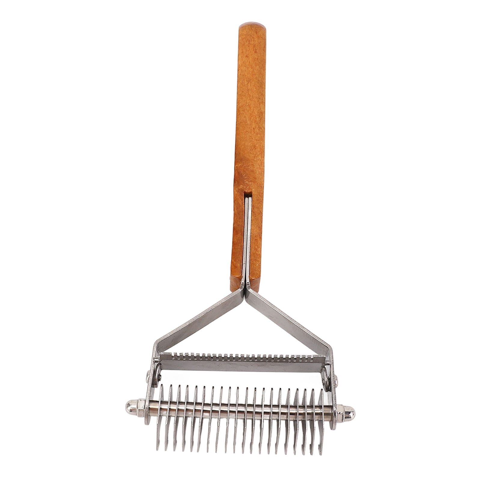 BIMZUC Pet Grooming Brush Dematting and Deshedding Stainless Steel Double Sided Undercoat Rake for Dogs and Cats (10.24 inches / 26.0 cm)