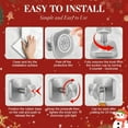 thumbnail image 4 of ABPETE Suction Cup Hooks for Wreaths on Glass, 2025 New No Drill Suction Cup Hooks for Shower, Gold Square Garland Hanger for Door Frame Wreaths Bathroom Window Mirrors (1, Silver), 4 of 10