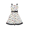 thumbnail image 1 of Robe Fille Cœur Coloré Noir à Pois Nœud Papillon Robe d'Été 11-12 Ans, 1 of 6