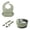 Army Green, variant on Guodhu Stainless Steel Plate with Suction Base Feeding Set Non Slip Silicone Suction Bowl Bib Fork Spoon Set Kids Dinnerware Red(Hot Pink)