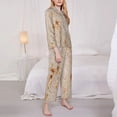 thumbnail image 3 of Lsque Tortilla Pattern Long Sleeve Pajama Set for Women - Soft 2-Piece Sleepwear and Loungewear Set with Pockets, Comfy Nightwear-Large, 3 of 7