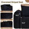 thumbnail image 2 of Aemeios 82.7" Cloud Sofa Corduroy 3 Seater Deep Seat Couch Oversized Compression Sofa No Assembly Required, Black, 2 of 11