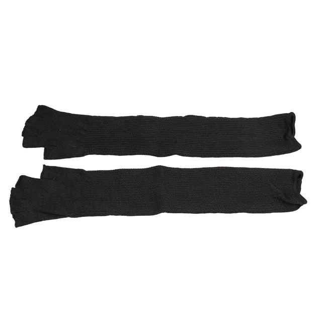 Protectores De Brazo Para Brazo, 45 Cm/17,7 Pulgadas, Manga De Brazo De Medio Dedo Resistente A Cortes Para Cocina, Carpintería, Jardinería, Negro