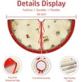 thumbnail image 3 of Vintage Christmas Tree Skirt Christmas Decorations - Red Vintage Style Xmas Tree Skirt Mat with Santa Claus Girls Snowflake Pattern for Indoor Outdoor Merry Christmas Holiday Party Decor (36inch), 3 of 6