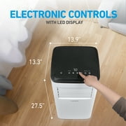 COBY Portable Air Conditioner 7,100 BTU SACC/CEC (10,000 BTU ASHRAE 128) 3-in-1 AC Unit, Dehumidifier & Fan, Air Conditioner for 450 Sq. ft.