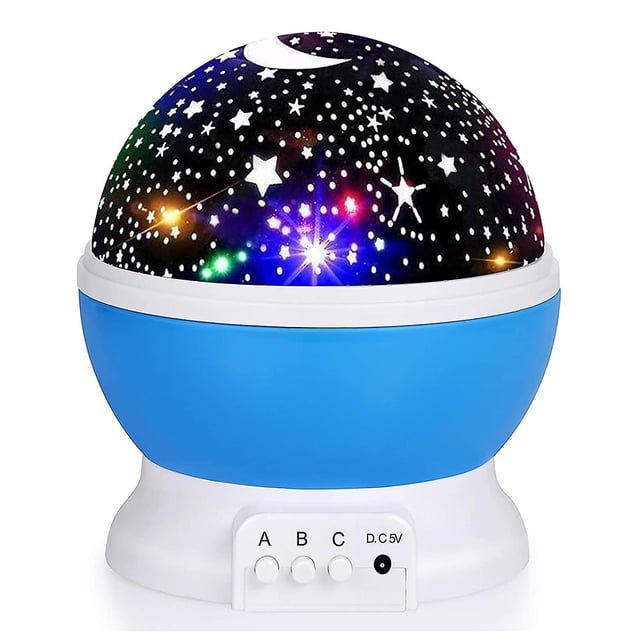 Kids Star Night Light, Proyector De Estrella Giratorio De 360 Grados, Lmpara De Escritorio, 4 Luces Led, 8 Colores Cambiantes Con Cable Usb; Feliz Sencillez