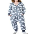 thumbnail image 4 of Combinaison une Pièce à Carreaux pour Femmes, Combinaison Adulte Sans Pieds, Pyjama de Nuit avec Chandails à Capuchon S-TTG, 4 of 6