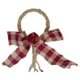 thumbnail image 4 of Northlight 15" Pine and Red Jingle Bell Christmas Door Hanger with Plaid Bow, 4 of 4