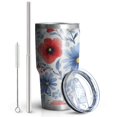 thumbnail image 2 of 30oz Pioneer Flower Tumblers Stainless Steel Tumbler with Lid and Straw,Vacuum Insulated Double Wall Travel Tumbler Cups Mug with Cleaning Brush for Coffee,Tea, 2 of 7
