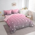 thumbnail image 3 of Feelyou Glitter Stars Bedding Comforter Set 7 Pieces, Dreamy Galaxy Sky Full Bedding Set, 3 of 8