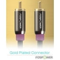 thumbnail image 5 of Subwoofer Cable (6 Feet), FosPower RCA to RCA Audio Stereo Cable, Male to Male - Dual Shielded Cord | 24K Gold Plated Connector | Corrosion Resistant | Clean Sounding Signal, 5 of 5