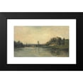 thumbnail image 2 of Charles François Daubigny 14x10 Black Modern Framed Museum Art Print Titled - The Edges of the Oise (1864), 2 of 5