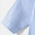 thumbnail image 7 of Tfken Tops For Boys Long Sleeve Solid Color Cottonblend Shirts Collared Comfortable Comfortable Light Blue Blouse Size 3-4 Years, 7 of 7