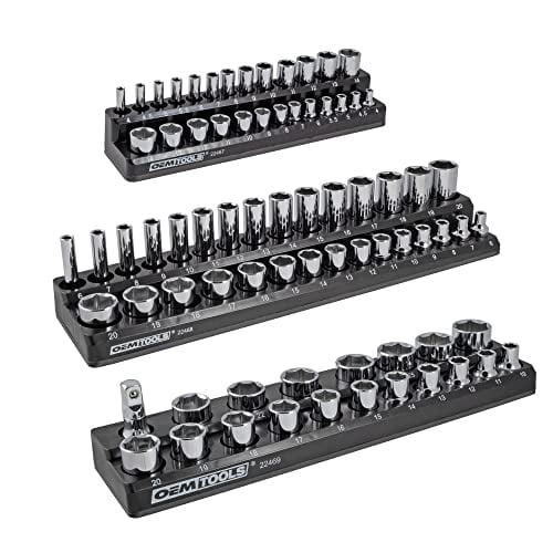 OEM Tools 22487: Ensemble de 3 Plateaux Magnétiques - Noir, mm, Métrique