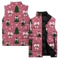 thumbnail image 2 of Ladies' Casual Fashion Sleeveless Christmas Printed Cotton Vest Jacket, Fuchsia, Size XXXL, 2 of 5
