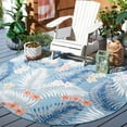 thumbnail image 2 of SAFAVIEH Cabana Kade Indoor/Outdoor Area Rug, Aqua/Ivory, 7' x 7' Round, 2 of 7