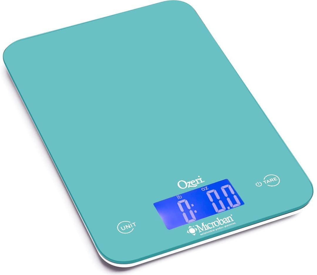 Ozeri ZK14-T Pronto Digital Multifunction Kitchen and Food Scale Teal Blue 