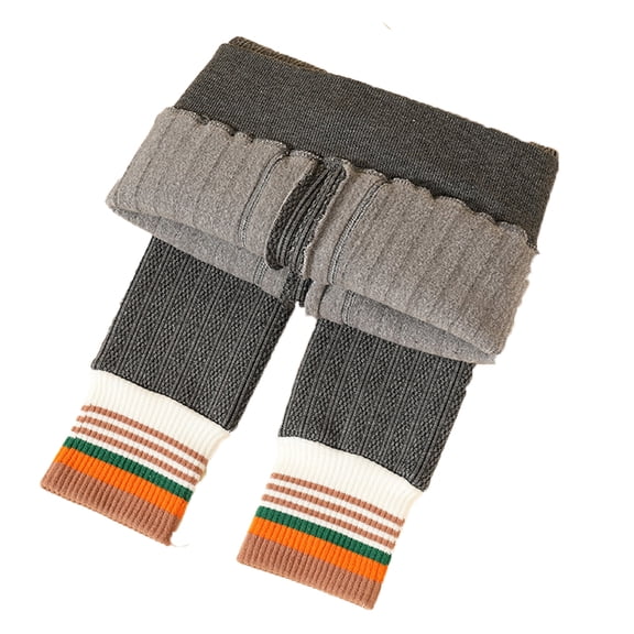 Qudderr Kids Baby Girls Winter Warm Leggings Stretch Fleece Trousers Thick High Waist Girls Bottoms Pants Size 6M-11T