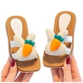 thumbnail image 4 of JUMEYU Beach Slides for Kids Toddler Little Girls Slide Sandals Open Toe Summer Slip-On Shoes Stylish Non-Slip Flat Sandals for Beach Party Size 11(Orange,11 Toddler), 4 of 7