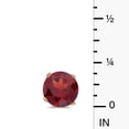 thumbnail image 5 of 5 mm Natural Round Garnet Stud Earrings Set in 14k Yellow Gold, 5 of 6