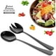 thumbnail image 5 of Servidores de ensalada Cuchara de ensalada de acero inoxidable Cuchara negra + tenedor de 2 piezas, 5 of 5