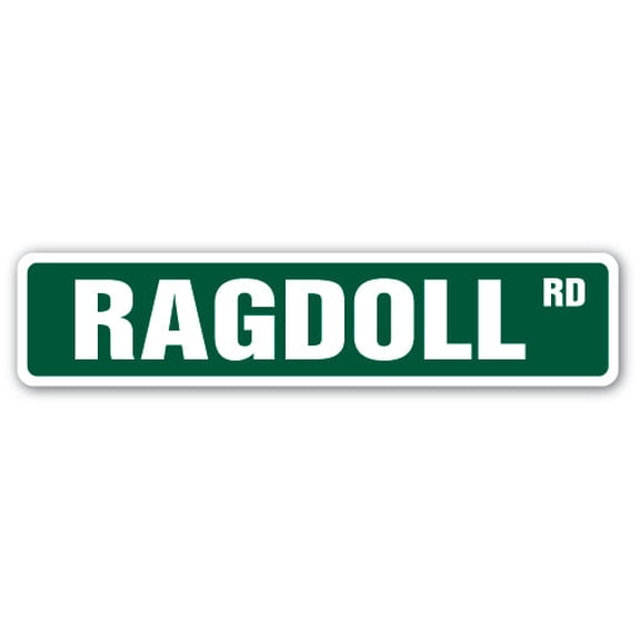 RAGDOLL Street Sign cat breed feline kitty kitten | Indoor/Outdoor | 36" Wide