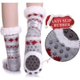 thumbnail image 2 of Calcetines de invierno para mujer con forro polar suave y cálido con cara de animal de dibujos animados de punto para mujer Adepaton CJWUS-3003, 2 of 6