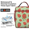 thumbnail image 4 of Premium Insulated Strawberry Lunch Box for Men & - Reusable Lunch Bag with,Hour Temperature Retention, Compact & Lightweight Design for Office, Work, Picnic, Travel - Durable Lunch Tote for Adults., 4 of 5