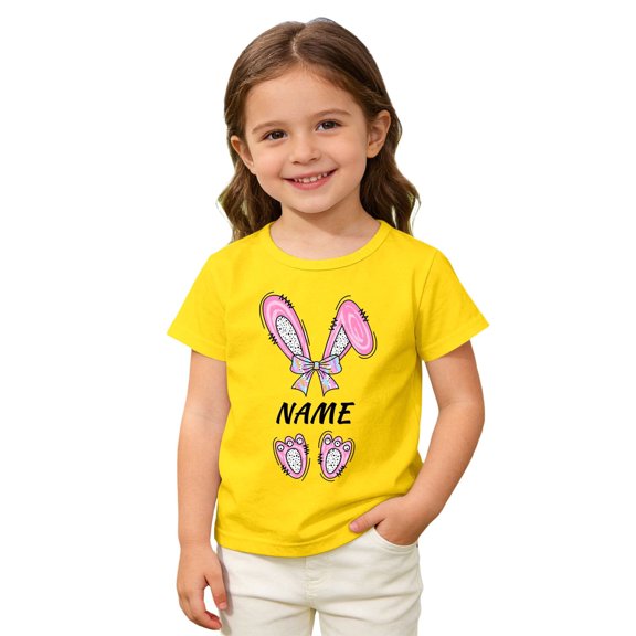 Aihuaihua Boys Girls Easter Shirts Bunny Tshirt Short Sleeve Crew Neck Tee Funny Rabbit Graphic Tshirts