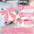 thumbnail image 4 of 24Pcs 5.9 * 5.9in Velvet Bows for Christmas Tree, Bows with Twist Tie, Bulk Red Velvet Ornaments for Wreath Garland Gift Wrapping, Wedding Champagne Parties Christmas Decorations(Pink), 4 of 13