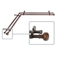 thumbnail image 2 of Galileo 13/16 inch Double Corner Window Curtain Rod 28-48" - Cocoa, 2 of 3