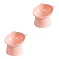 thumbnail image 1 of Greeniant Cuenco elevado para gatos, cuenco para comida, alimentador de agua, cachorro antideslizante para perro rosa Rosa 2piezas, 1 of 1