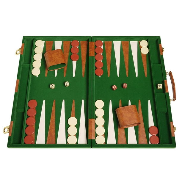 18inch Deluxe Backgammon Set Green