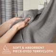 thumbnail image 5 of TOWN & COUNTRY EVERYDAY 4-Piece Solid Dobby Border Washcloth Set, 13"x13", 100% Cotton, Plush & Absorbent 650GSM, Grey, 5 of 9