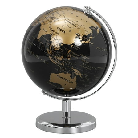 Hemoton Tabletop Globe Decor Desk Globe Black 1Pack Home Display Explorers
