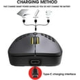 thumbnail image 2 of Lightweight Bluetooth Mouse, Honeycomb Rechargeable Bluetooth Wireless Gaming Mouse With Usb Receiver & Type C Charge Port For Mac Laptop Pc (black), 2 of 4