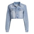 thumbnail image 5 of Madden NYC Juniors Cropped Trucker Jacket, Sizes XS-XL, 5 of 5