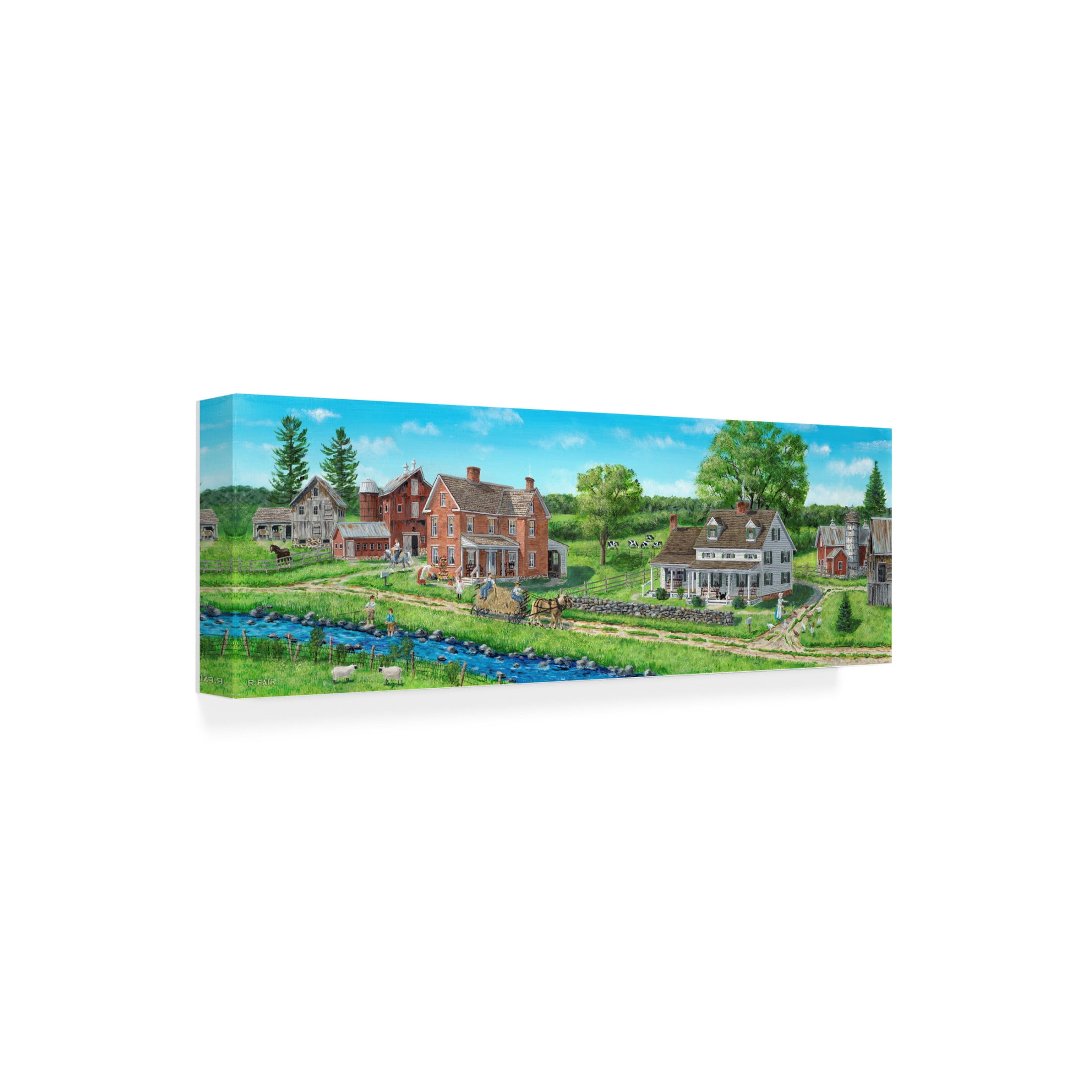 Canvas Wall Art - Bob Fair 'View of Summer' Wall Art for Living Room, Bedroom, or Office Décor by Trademark Fine Art - 47 x 16 Inches