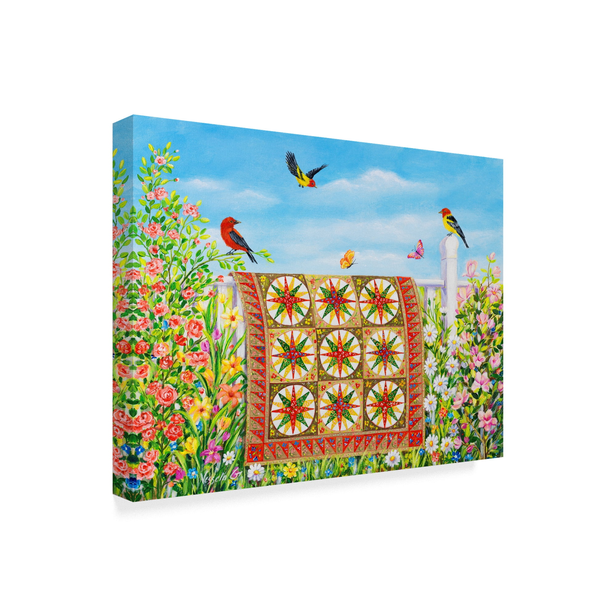 Trademark Fine Art 'New Day Quilt' Canvas Art by Vessela G.