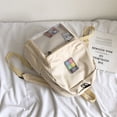 thumbnail image 3 of Large Capacity Solid Color Waterproof Nylon Casual Backpack School Bag, 3 of 6