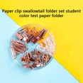 thumbnail image 4 of Sidaley 1 caja de Clips de carpeta, juego de grapas de chinchetas de metal para oficina, negocios, escuela, dormitorio, abrazadera de papel, suministros cartulina Oro rosa, 4 of 6