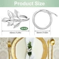 thumbnail image 2 of 16 Pcs Napkin Rings, Dingrich Metal Leaf Napkin Rings, Leaves Napkin Holder for Wedding, Banquet, Tea Party, Birthday, Thanksgiving Christmas Dining Table Decoration Accessories (Silver), 2 of 8