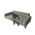 thumbnail image 6 of Sofa Bed with Pillows, Light Grey Linen Convertible Sleeper Couch, Modern Living Room Furniture, 6 of 7