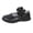 Black, variant on Girls Flower Mary Jane Flats - Adjustable Strap Round Toe School Shoes Non Slip Flats for Kids (Black, 5.5-6 Years)