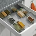 thumbnail image 2 of mDesign Expandable Plastic Spice Rack Drawer Organizer, 3 Tier, Smoke Gray, 2 of 6